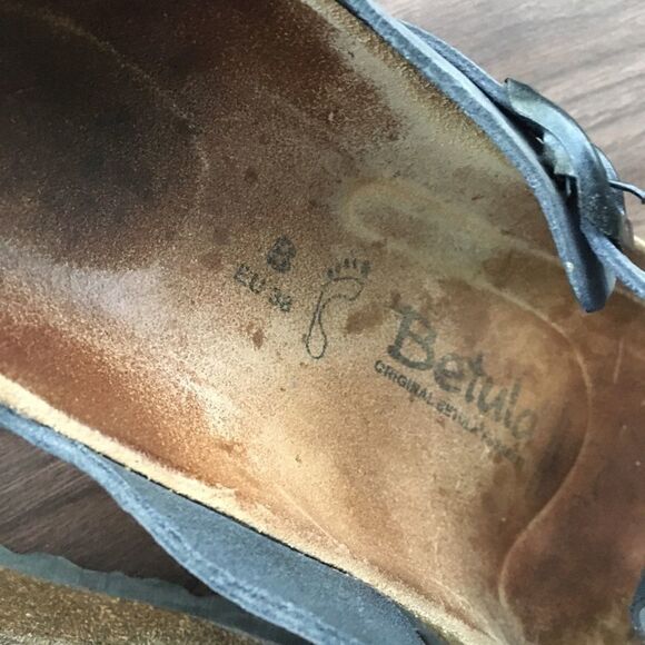 BIRKENSTOCK Gizeh Cork Thong Sandals Grey 8 - Picture 2 of 8